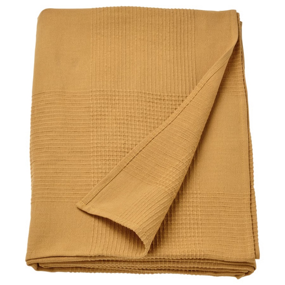 Mustard Textured Throw Blanket